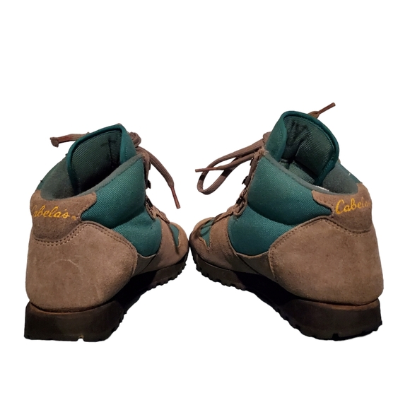 Cabela's Gray Leather/Aqua Lace-Up Hiking Ankle Boots Women's Size 6 - Picture 6 of 10